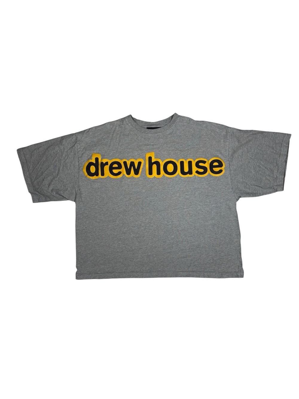 Drew House Boxy T-Shirt XS/X Heather Grey Graphic Oversized Cropped
